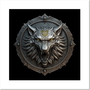 School of the Wolf medallion Posters and Art